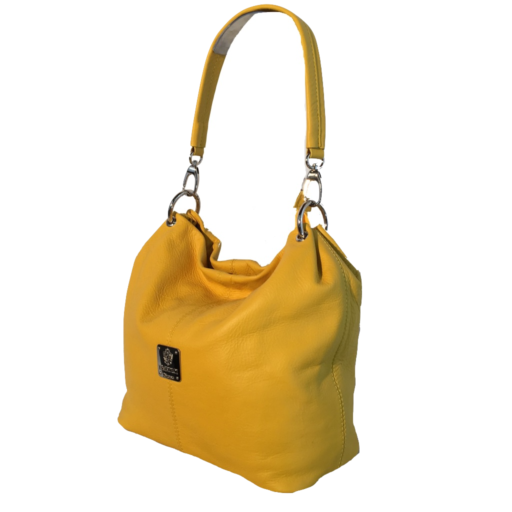 Flat Hobo Shoulder Bag In Braun